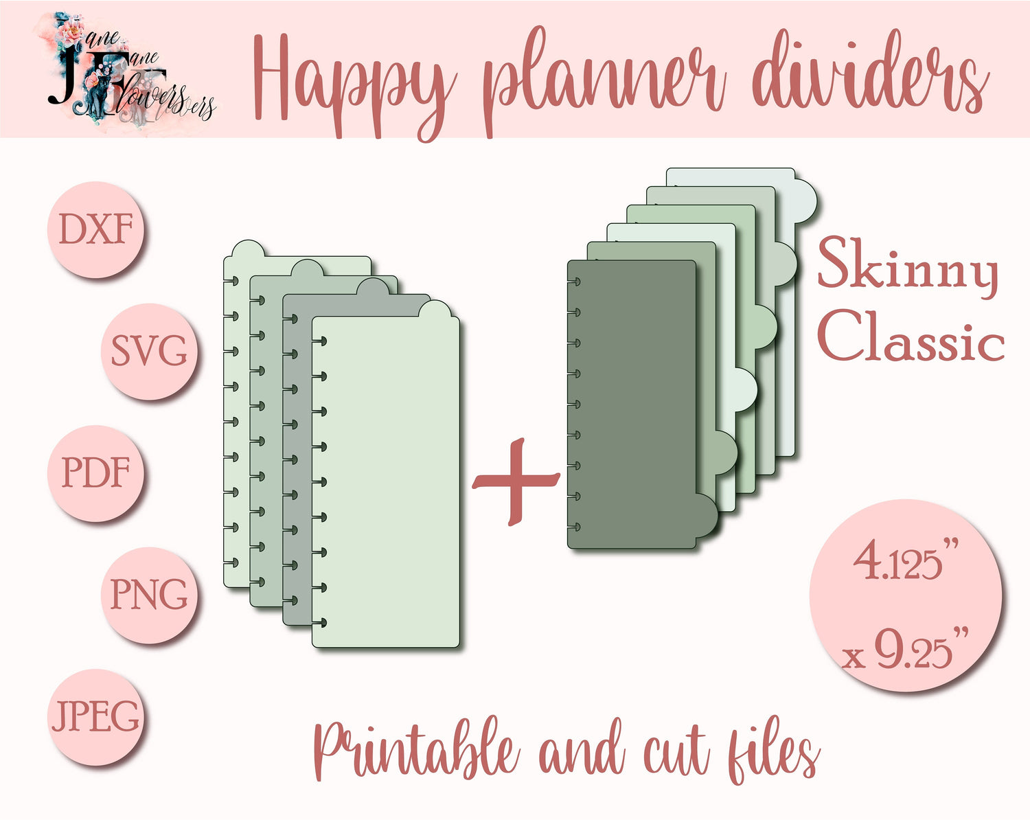 Happy planner dividers SVG