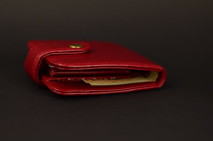 Minimalist Faux Leather Wallet with Snap Closure