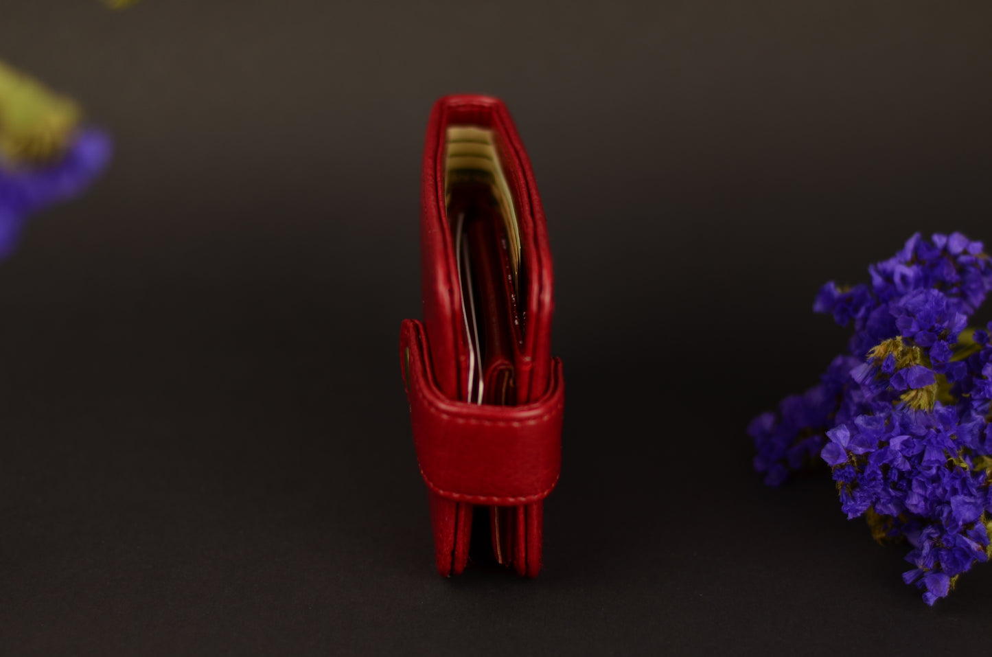 Minimalist Faux Leather Wallet with Snap Closure