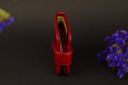 Minimalist Faux Leather Wallet with Snap Closure