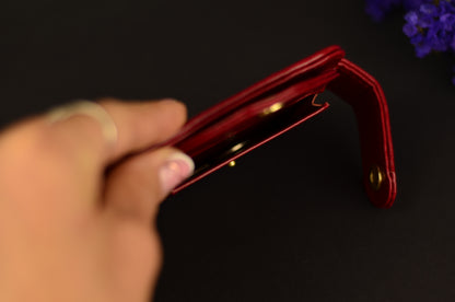 Minimalist Faux Leather Wallet with Snap Closure