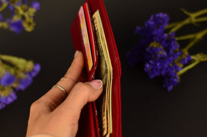 Minimalist Faux Leather Wallet with Snap Closure