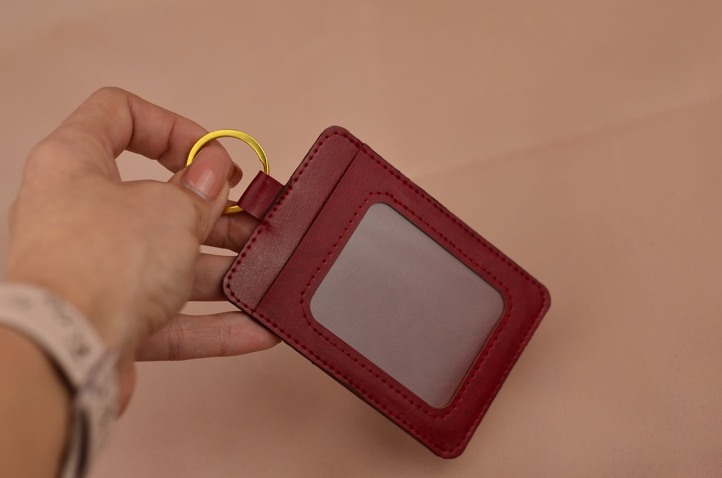 Minimalist Faux Leather Card Holder