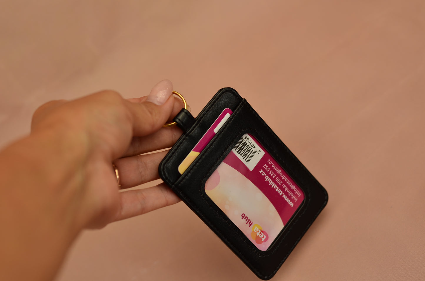 Minimalist Faux Leather Card Holder