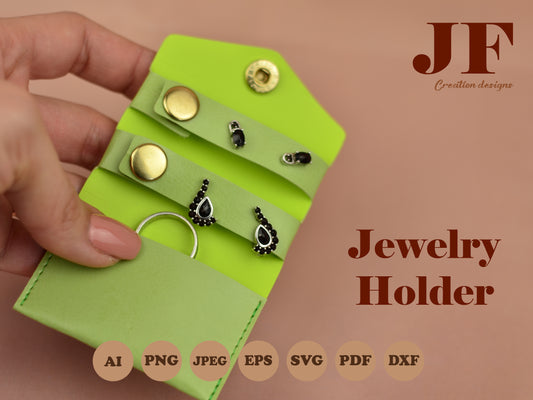 Flat SVG pattern showing slots and notches for assembling jewelry case