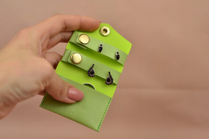 Digital mockup of a jewelry holder cut from SVG file with earrings displayed