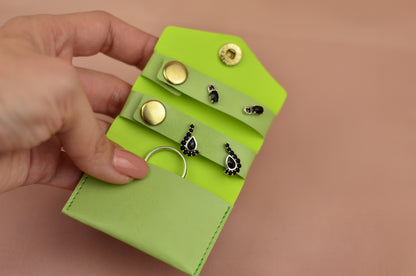 Assembled jewelry holder created from SVG template displaying jewelry