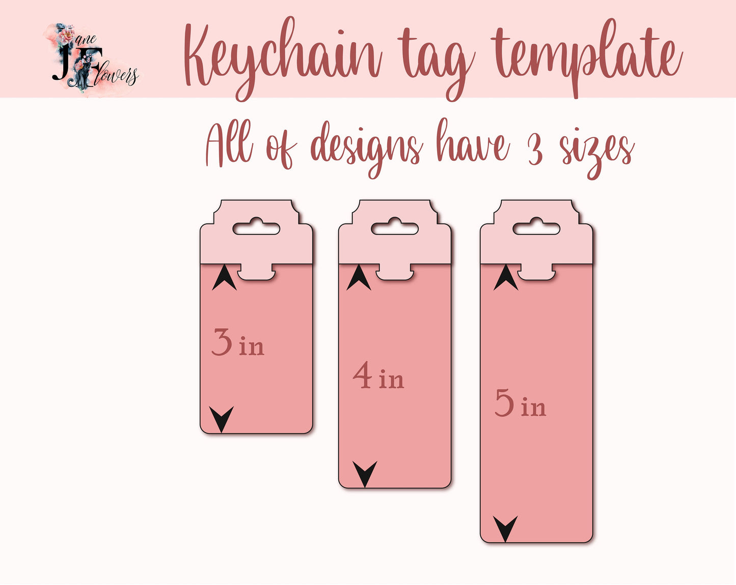 Customizable card template showcasing multiple tags and keyrings