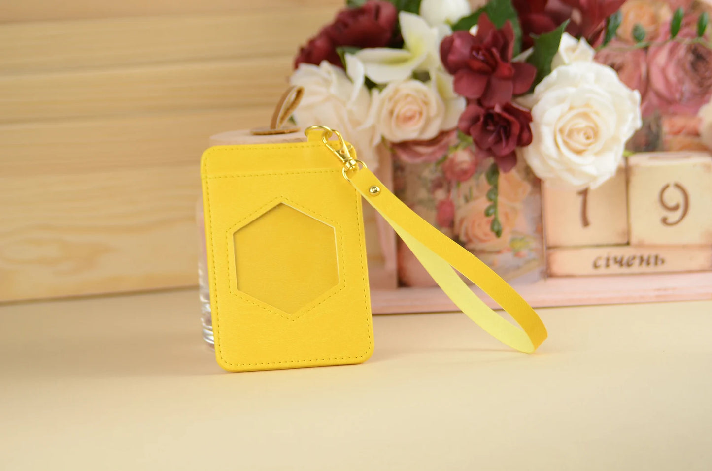 Minimalist Faux Leather Card Holder