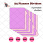 A5 Tabbed Divider Pages, A5 planner dividers for Cricut, Page tabs templates, A5 side tabs SVG, PDF Printable Journal dividers