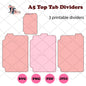 A5 top tab dividers SVG, downloadable planner tab, planner dividers for Cricut, divider template printable, file tab dividers, page tab SVG