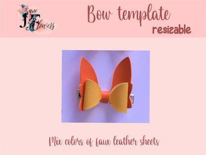 Bunny bows SVG, leather bow template svg, bow pattern, hair bow svg template, bow cut file, hair accessories, felt hair bow, cute hair bow