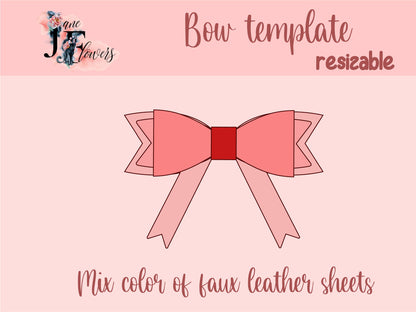 Cute bows SVG, faux leather bow template svg, hair bow pattern, hair bow svg template, bow cut file, hair accessory, felt hair bow