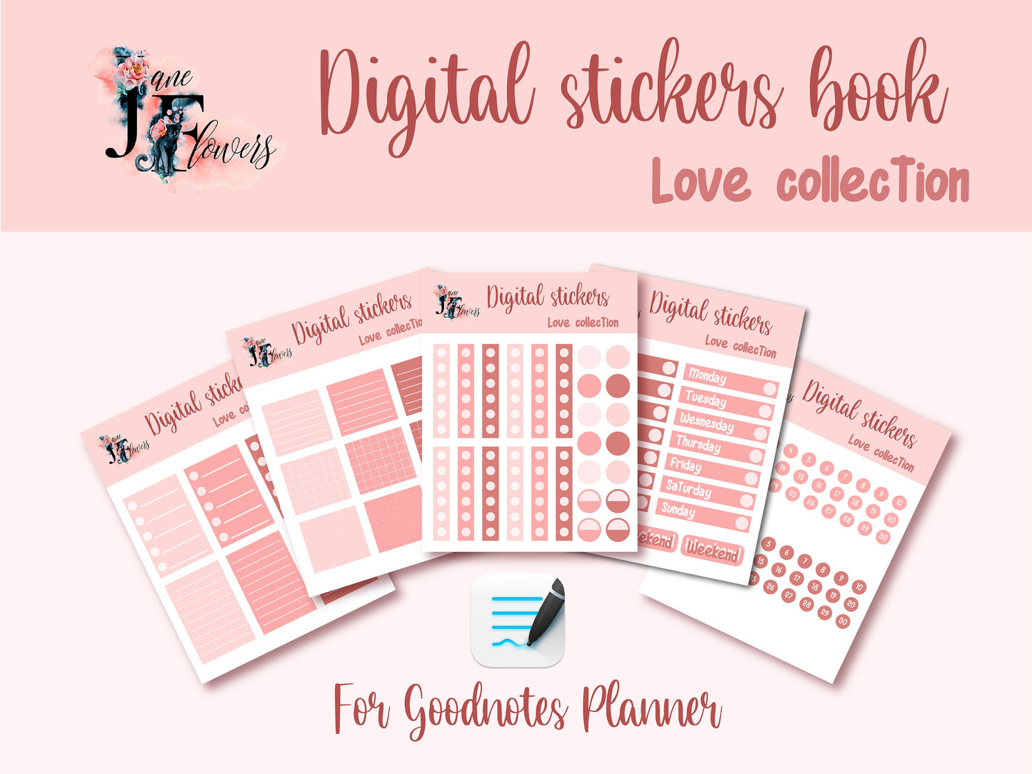 Goodnotes stickers book 