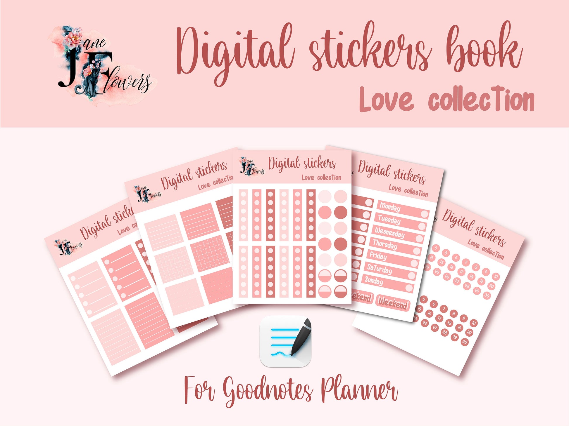 Goodnotes stickers book 