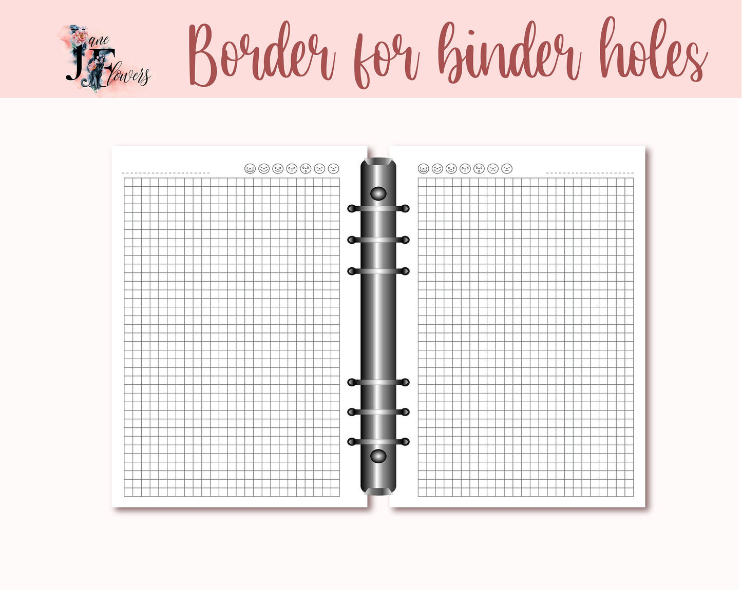 A5 minimalist planner notes pages printable PDF | lined, grid, dotted notes page | 6 ring planner inserts | A5 notes templates | printables