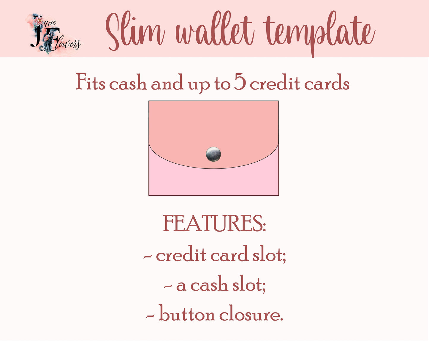 Cute slim wallet SVG template, business card holder pattern, keychain card pouch tutorial, faux leather SVG, leatherette small purse PDF