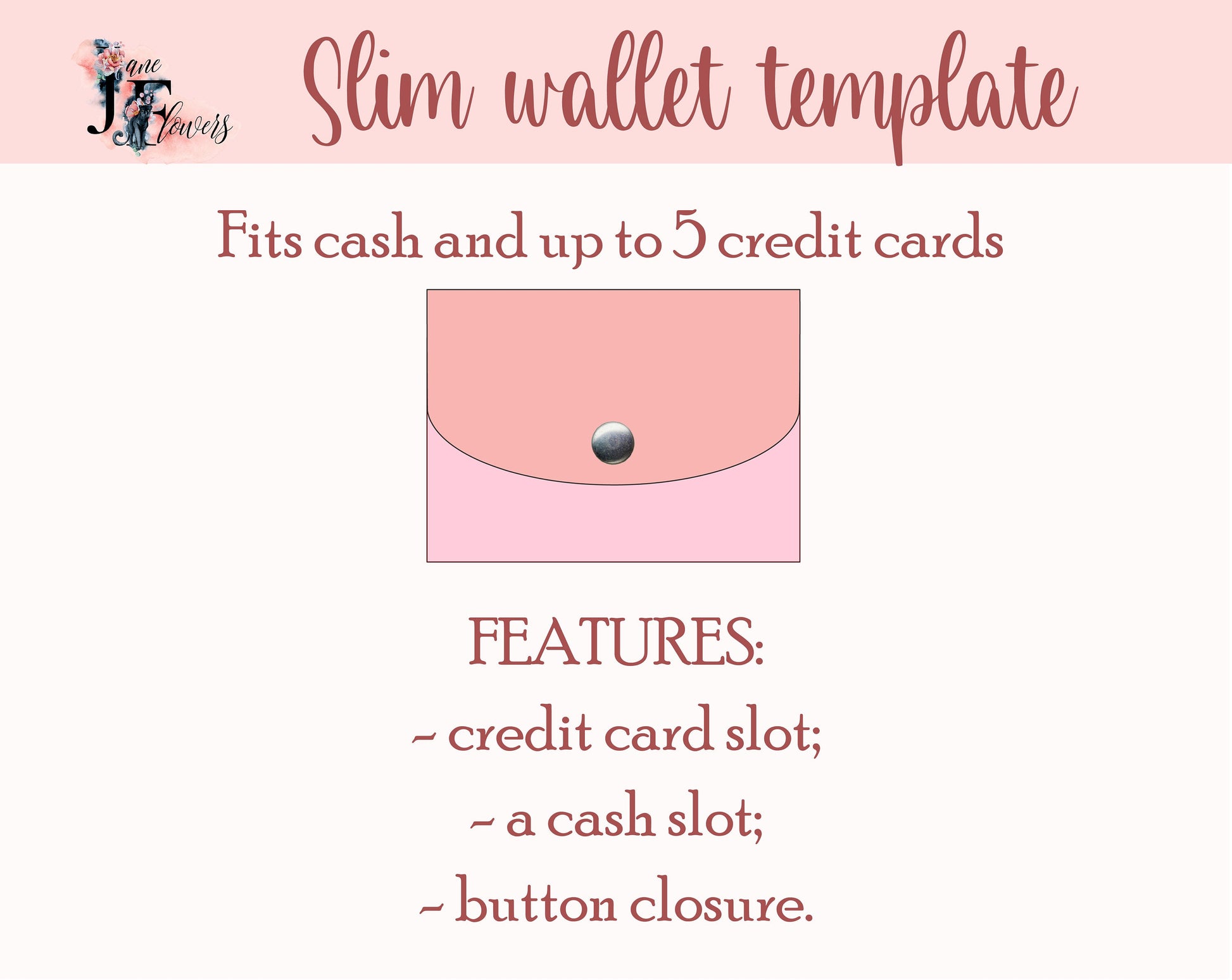 Wallet SVG bundle for cricut, slim purse template set, 4 wallet pattern kit, thin purse cut files, small wallet tutorial, pocket card holder