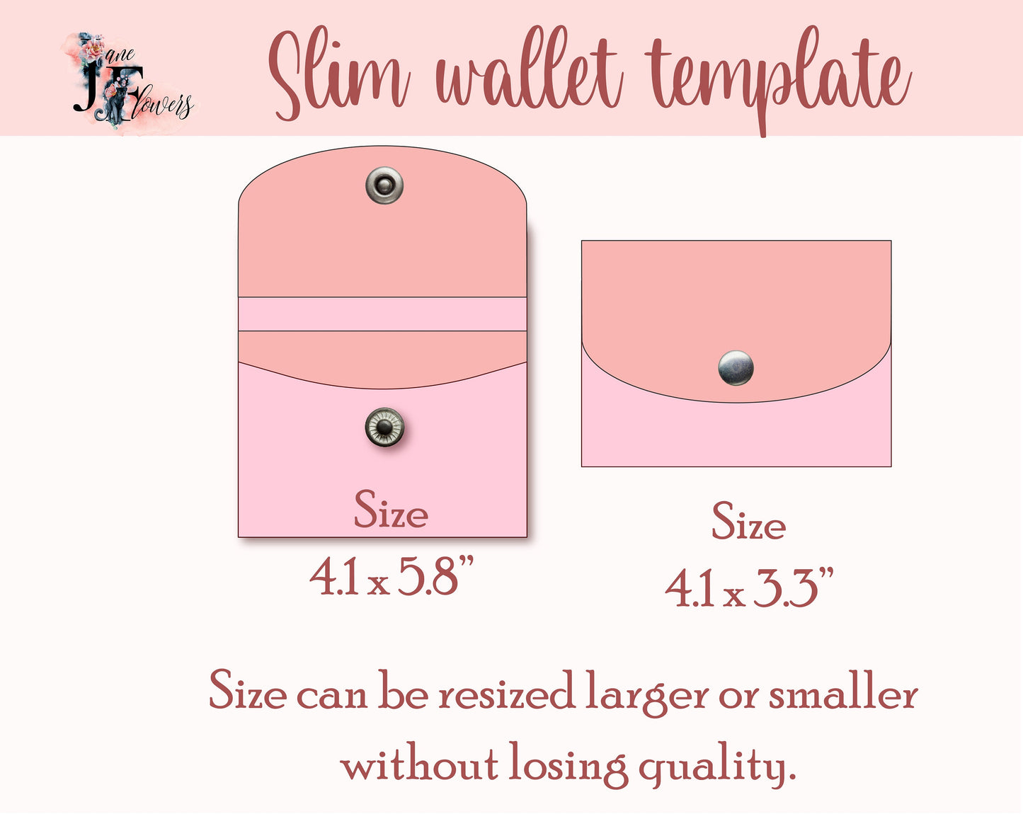 Cute slim wallet SVG template, business card holder pattern, keychain card pouch tutorial, faux leather SVG, leatherette small purse PDF