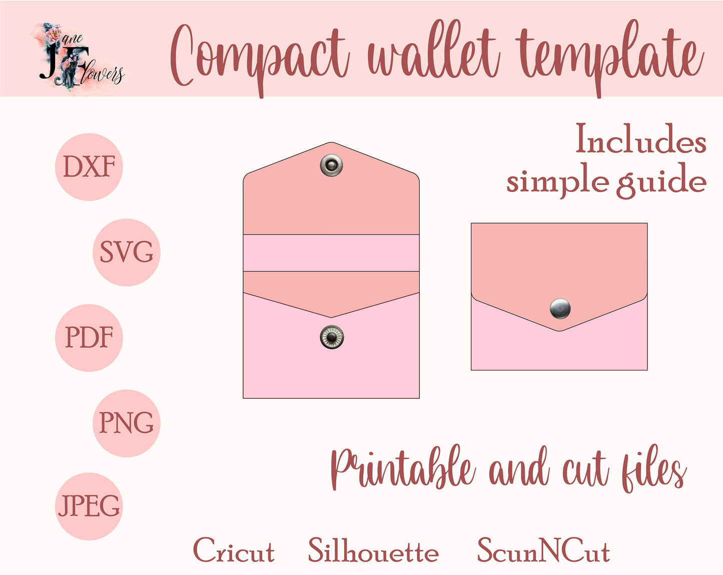 Wallet SVG bundle for cricut, slim purse template set, 4 wallet pattern kit, thin purse cut files, small wallet tutorial, pocket card holder