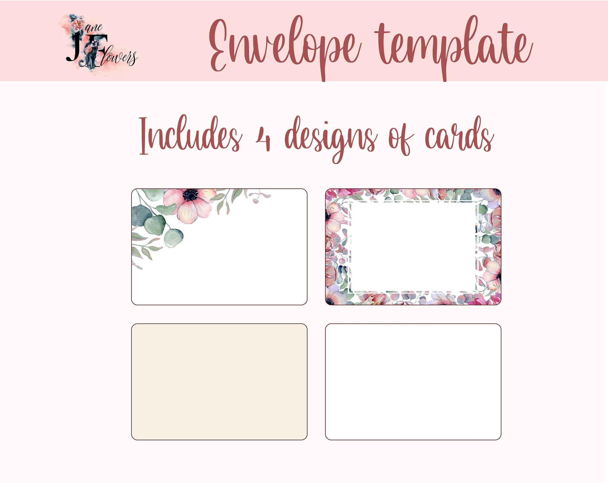 Printable envelope with liner and invitation card, cute wedding envelope liner template svg, A7 invitation card, envelope template cricut