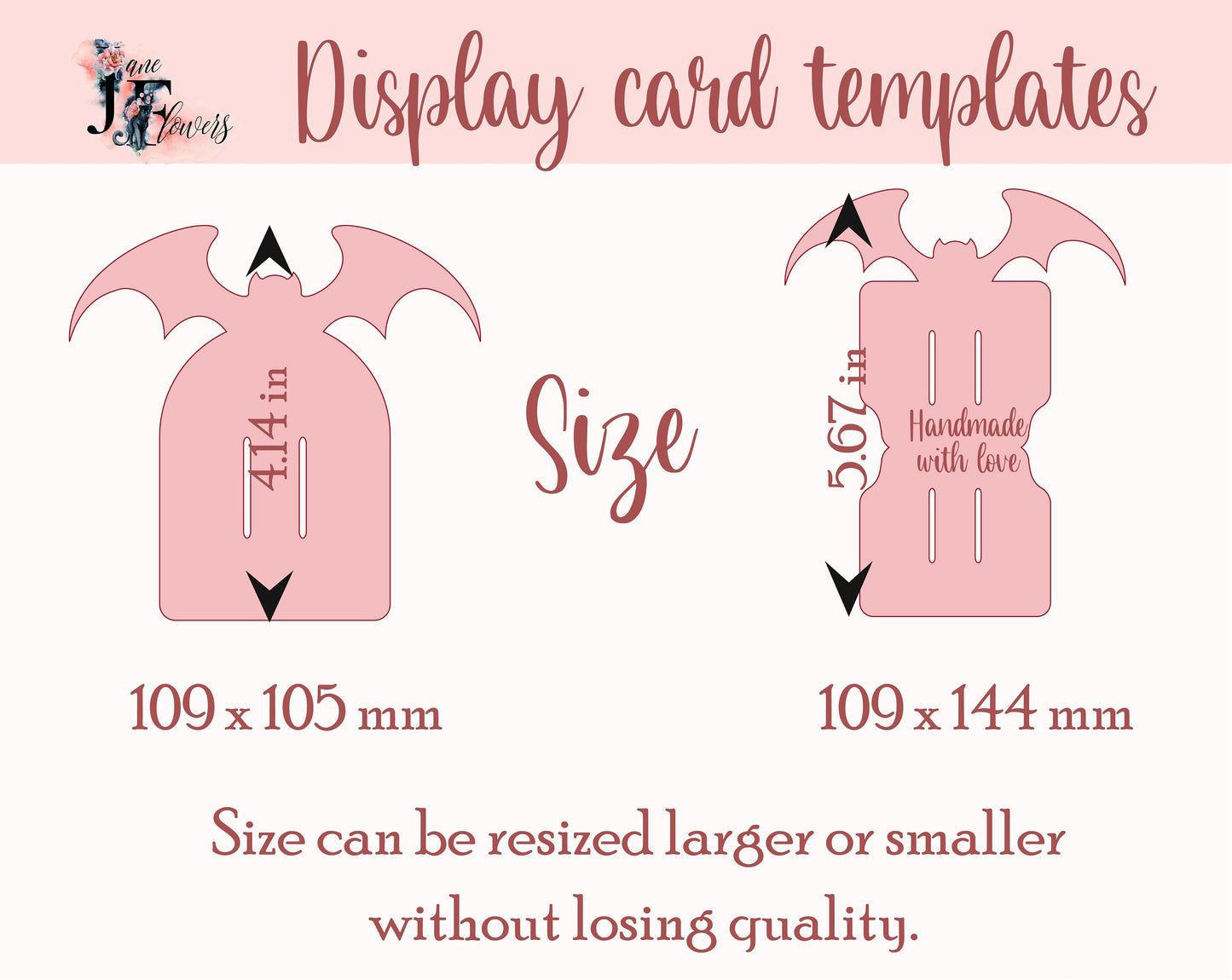 Halloween double bow card template, editable bat bow card holder bundle, hair bow bat display card pattern svg, hair clip packaging cards