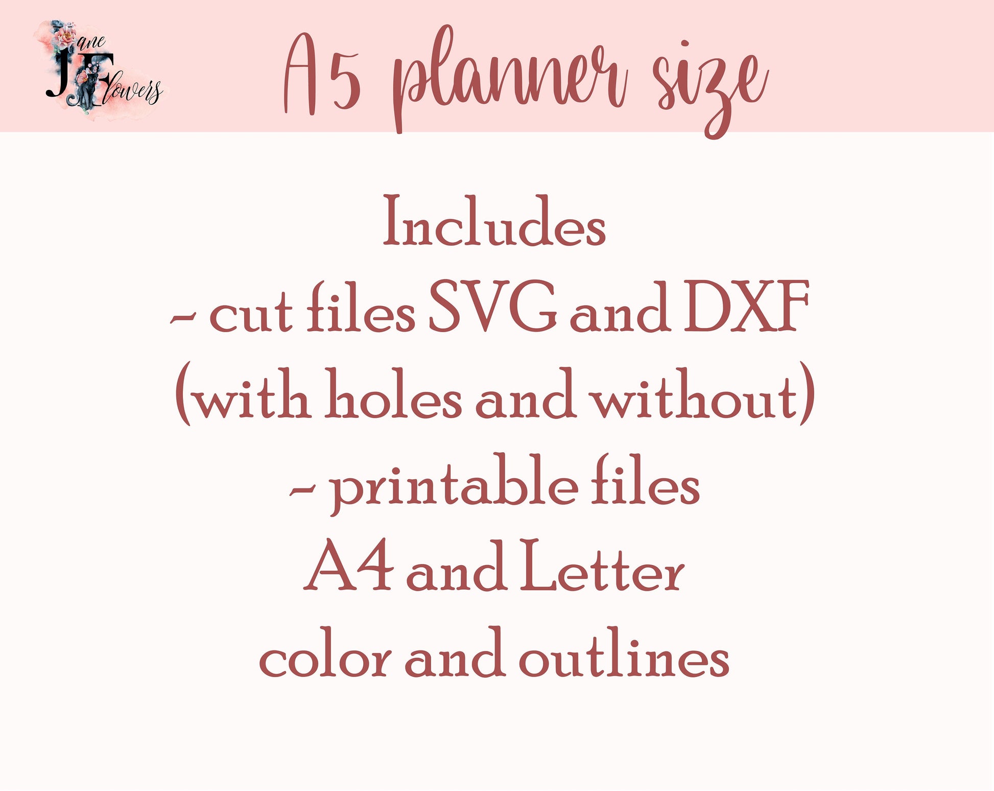 A5 tabbed planner divider pages, 6 binder divider template cut file for Cricut, printable tabs pattern SVG, PDF back to school projects