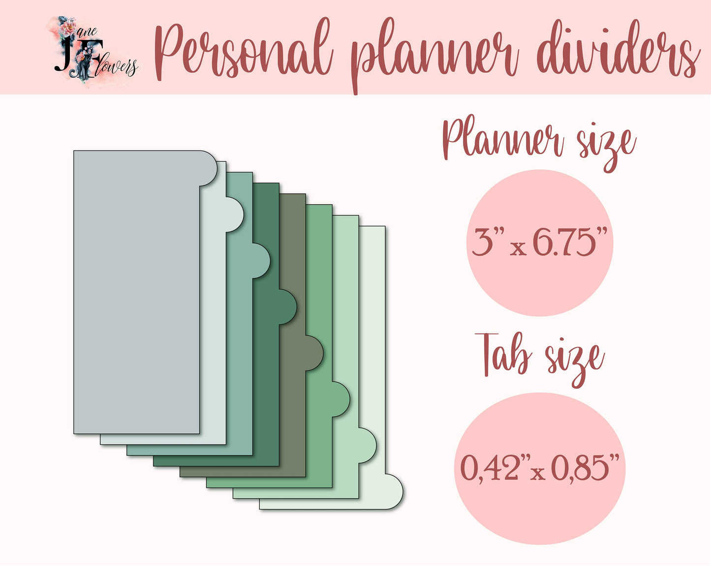 Personal planner tabs, side tab divider pages, personal tabbed dividers, budget planner tabs, dividers for Cricut, side tabs templates SVG