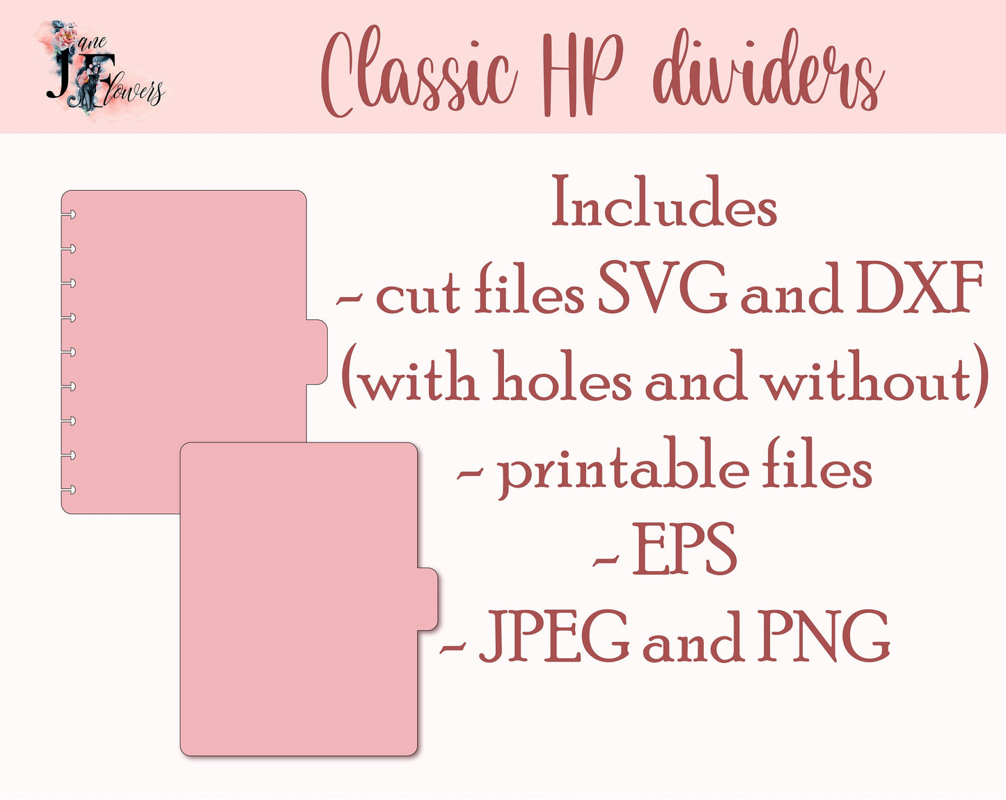 DIY dividers for Classic Happy planner, divider pages for Happy planner classic, discbound dividers for Cricut, tabs templates SVG, PDF