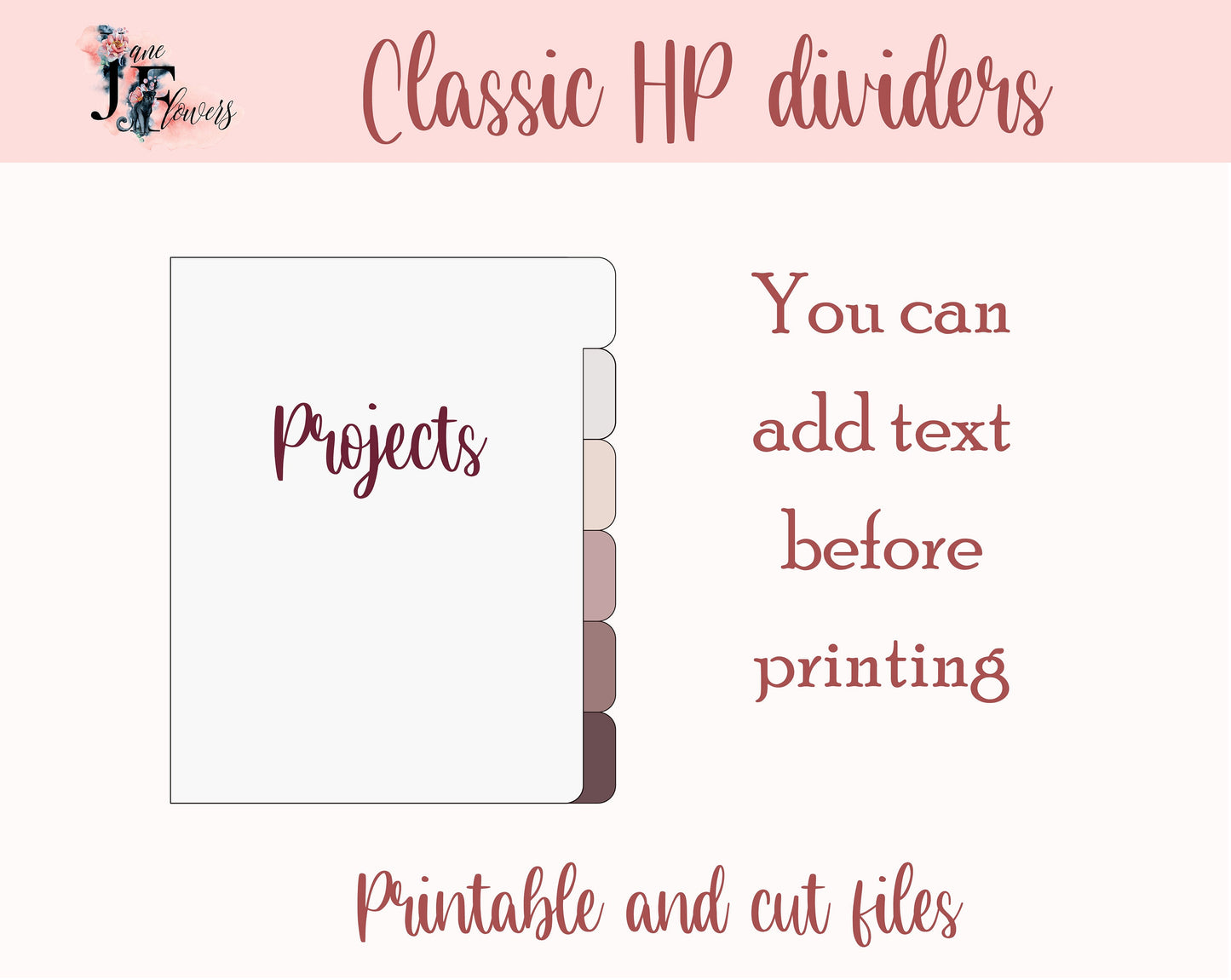 Monthly dividers for Classic Happy planner, 6 side tabs for Happy planner classic, DIY discbound dividers for Cricut, tab templates SVG, PDF