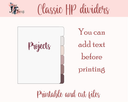 Monthly dividers for Classic Happy planner, 6 side tabs for Happy planner classic, DIY discbound dividers for Cricut, tab templates SVG, PDF