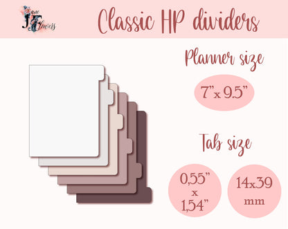 Monthly dividers for Classic Happy planner, 6 side tabs for Happy planner classic, DIY discbound dividers for Cricut, tab templates SVG, PDF