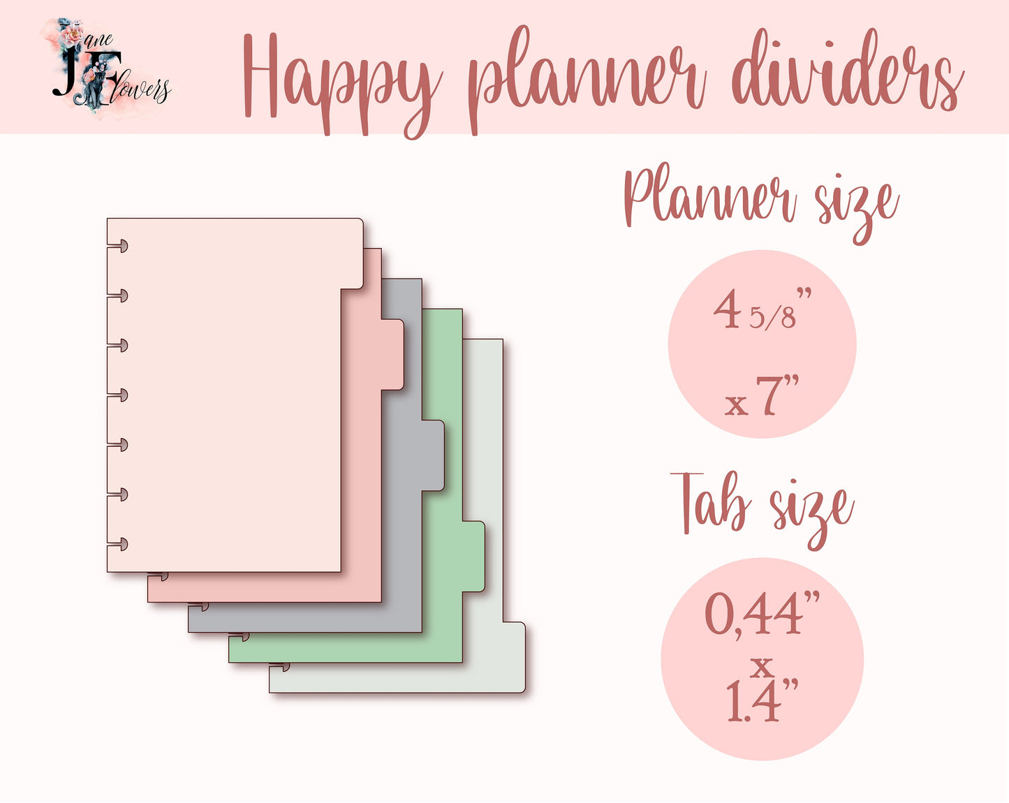 Mini Happy planner dividers SVG, DIY season dividers pattern for Happy planner mini, Cricut discbound divider, printable planner supplies