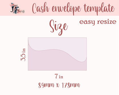 Cute cash envelope template svg, budget envelopes pattern SVG, Cricut money envelope, A6 printable cash budgeting, savings envelopes pdf