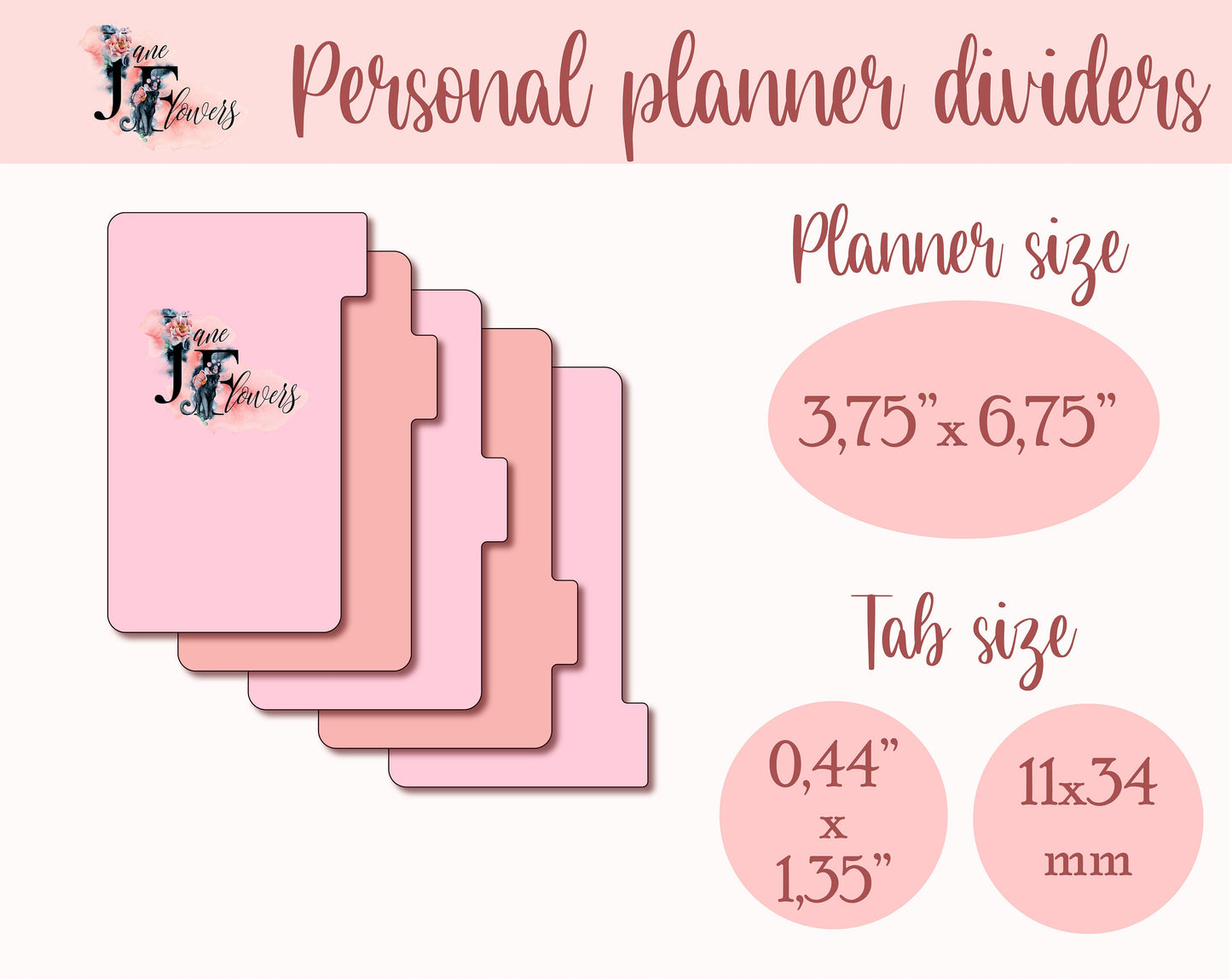 Personal planner dividers SVG, personal tabbed separators, seasonal planner tabs, monthly dividers templates for Cricut, printable pattern