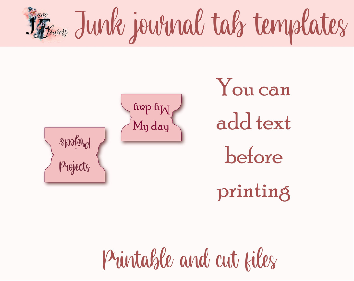 9 double journal tabs cut file, folder tabs, page tabs templates, binder dividers, digital cut file SVG DXF for Cricut, bible tabs pattern