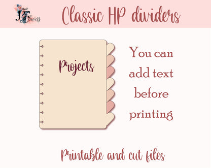 Cute dividers for Happy planner classic, Happy planner tabs SVG, disc bound divider SVG for Cricut, Happy planner supplies, top tab dividers