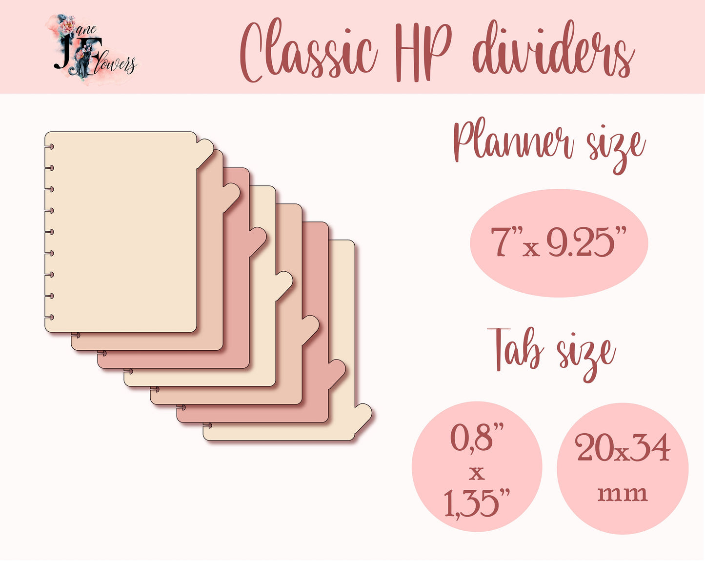 Cute dividers for Happy planner classic, Happy planner tabs SVG, disc bound divider SVG for Cricut, Happy planner supplies, top tab dividers