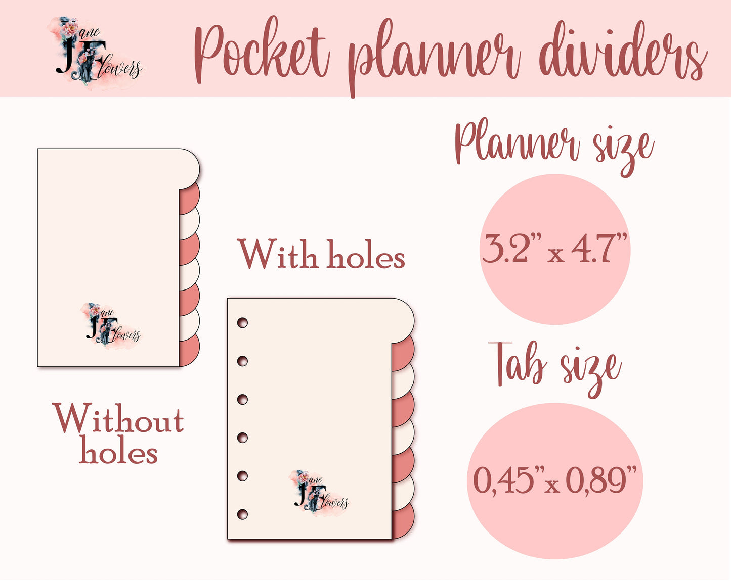 Pocket planner tabs, side tab dividers template, divider pages, pocket tabbed dividers, dividers for Cricut, SVG tabs, budget dividers