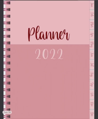 Undated digital planner , cute goodnotes planner, pink life planner, weekly planner, iPad planner, monthly planner, pink planner hyperlinked