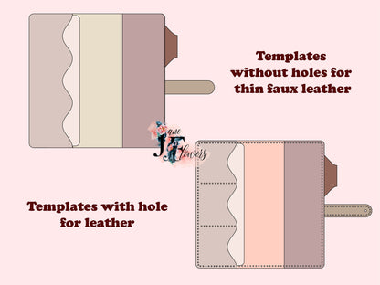 Close-up of DIY minimalist Happy Planner cover for Skinny Mini that can be crafted at home